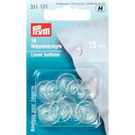 Prym 311171 Boutons pour lingerie, 15mm, transparent