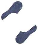 FALKE Women's Invisible Step High Cut W IN Cotton No-Show Plain 1 Pair Liner Socks, Blue (Navy Melange 6127) new - eco-friendly, 4-5
