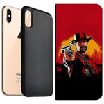 Apple Iphone Xs Max Magnetic Wallet Case Red Dead Redemption 2