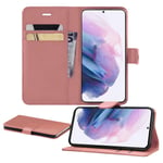 iPro Accessories Galaxy S21 Plus Case, Galaxy S21 Plus Cover, Flip Pu Leather Cover With Card Slots [Compatible With Galaxy S21 Plus Screen Protector] (ROSE GOLD)