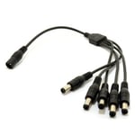 DC Power Splitter Adapter 2.1mm For CCTV System (5 Way)