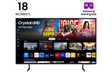 Samsung TV Crystal UHD 75" DU7100 2024, 4K, Smart TV