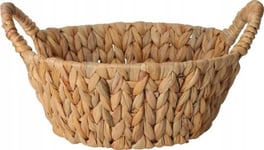 Home Styling Collection Braid Flätad Brödkorg I Vattenhyacint, Med Handtag, 26 X 26 Cm
