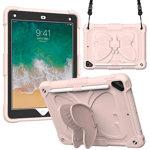 iPad 9.7 (2017/2018/Air/Air2) Skal Butterfly Hybrid med Axelrem - Rosa - TheMobileStore iPad Air (2013)