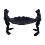 Västanvinden Frog fågelbad järn svart H23 cm