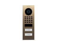 Doorbird D1102V IP dørtelefon med 2 knapper (Modell: På-vegg, Farge: Real burnished brass)
