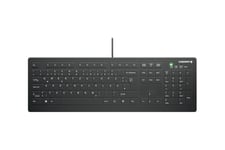 Active Key AK-C8112 - tangentbord - desinficering via torkning, platt tangentprofil - 100% full size - QWERTZ - tysk - svart Inmatningsenhet
