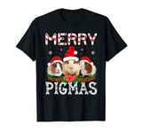 Funny Guinea Pig Christmas Santa Hats Guinea Pig Lover Gift T-Shirt