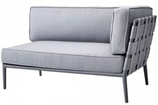 Cane-Line - Conic 2-sits Soffa Vänster Ljusgrå