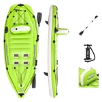 Bestway Hydro Force Koracle Inflatable Outdoor Water Fishing Kayak Set, Green