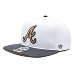 Keps 47 Brand MLB Atlanta Braves Corkscrew '47 CAPTAIN B-CORKS01WBP-WH Vit