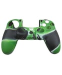 Silikongrep for kontroller, Playstation 4 (svart/grønn)