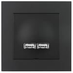 Elko Plus USB-ladduttag 2,1A svart - E52 064 03