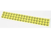 MARKO Stämpel 13x13mm gul med svart text märkning: jord i ring540 st (10 ark a 54 st)