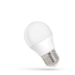 Spectrum 4W LED liten globlampa - Frostad, E27 - Dimbar : Inte dimbar, Kulör : Varm