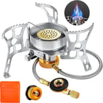 Camping Gas Stove, Portable Windproof Backpacking Burner Cooking Stoves for with