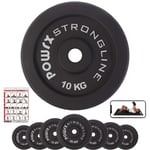 Weight Plates - A Pair Of Cast Iron Weight Discs 30mm Hole (Black) (2 x 5kg)