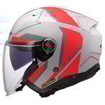 LS2, Casque Moto Jet Infinity II Focus Grey Red, 3XL