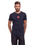 Hugo Boss Mens Short Sleeve T-shirt in Blue/Navy Cotton - Size 2XL