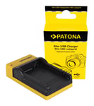 Patona Slim micro-USB Lader for Canon LP-E8, LPE8, EOS 550D, 600D, 650D, 700D 15060151574 (Kan sendes i brev)