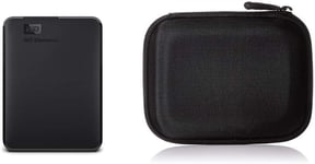 WD 2 TB Elements Portable External Hard Drive - USB 3.0, Black & Amazon Basics