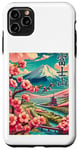 Coque pour iPhone 11 Pro Max Poster de voyage vintage du Japon Mount Fuji