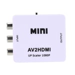 SHYEKYO Mini AV to HDMI Converter HD Video Converter Durable Highly compatible Long Life Service 5V for TV(white)