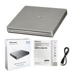 Pioneer BDR-XS07S Portable 6x Blu-ray Burner External Drive with USB Cable - Burns CD DVD BD DL BDXL Discs
