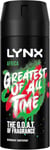 Lynx Africa 48 hours of odour-busting zinc tech Aerosol Bodyspray deodorant to f