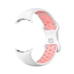 Twin Sport Armband Google Pixel Watch 2 - Vit/rosa