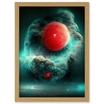 Doppelganger33 LTD Cinematic Space Fantasy Illustration Nebula Death Star Red Dwarf Artwork Framed Wall Art Print A4