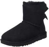 UGG Women's Mini Bailey Bow II Classic Boot, Black, 5 UK