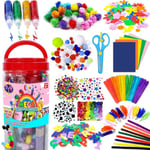 Mega Pyssel kit - Piprensare, rörliga ögon, bollar multifärg