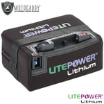 MOTOCADDY LITEPOWER UNIVERSAL 18 HOLE LITHIUM GOLF BATTERY & CHARGER +FREE BAG