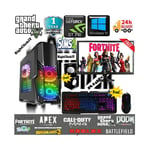 computasales Gaming PC Computer Bundle Quad Core i5 8GB 1TB Win10 4GB GTX 1050Ti