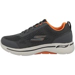 Skechers Gowalk Archfit Wide Mens Running Trainers Charcoal/Orange 11 UK