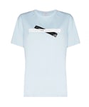 Givenchy Mens X Browns 50 Print Logo Blue T-Shirt - Size X-Small