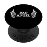 Bad Angel, Word Play, Bad is Good Phrase amusante avec ailes PopSockets PopGrip Interchangeable
