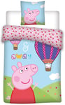 Sängkläder barn - 100x140 cm - Greta gris - Airballoon - Påslakan spjälsäng