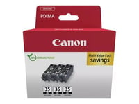 Canon PGI-35BK Triple Pack - Pack de 3 - 9.3 ml - noir - original - réservoir d'encre - pour PIXMA iP100 with battery, iP110, TR150, TR150 with Battery Pack; RC-IP100