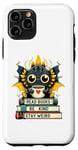 Coque pour iPhone 11 Pro Des livres à lire avec un petit dragon drôle, soyez gentil, restez un amateur de livres étrange