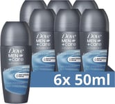 Dove Men+Care Clean Comfort Anti-Perspirant Deodorant Roll-On Pack of 6 Deodoran