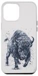 Coque pour iPhone 14 Pro Max Rage of the Beast : Vintage Bison Buffalo