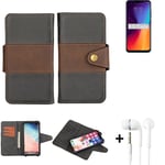 wallet case for Lenovo K10 Plus + earphones bookstyle cover pouch