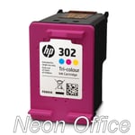 Genuine Original HP 302 Colour Ink Cartridge For DeskJet 3634 Inkjet Printer