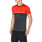 NIKE Men's Academy Pro SS Top, Anthracite/Bright Crimson/Bright Crimson/White, Small