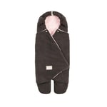 Nuvita 9100 Cuddle | Chancelière universelle pour poussette avec capuche réglable | Parfait de 0 à 10 mois (80 cm) | Résistant aux températures jusqu'à 8°C, à l'eau et au vent | Anthracite/Rose