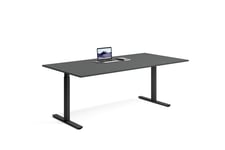 Wulff Hev senk skrivebord 200x80cm 670-1170 mm (slaglengde 500 mm) Färg på stativ: Svart - bordsskiva: Mørkgrå