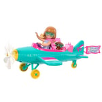 Barbie Chelsea Can Be… Doll & Plane Playset, 2-Seater Aircraft with Spinning Daisy Propellor & 7 Accessories, Including Puppy & Stickers, HTK38