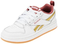 Reebok Royal Prime 2.0 Sneaker, White/Gold Met Rubber Gum-06, 5 UK